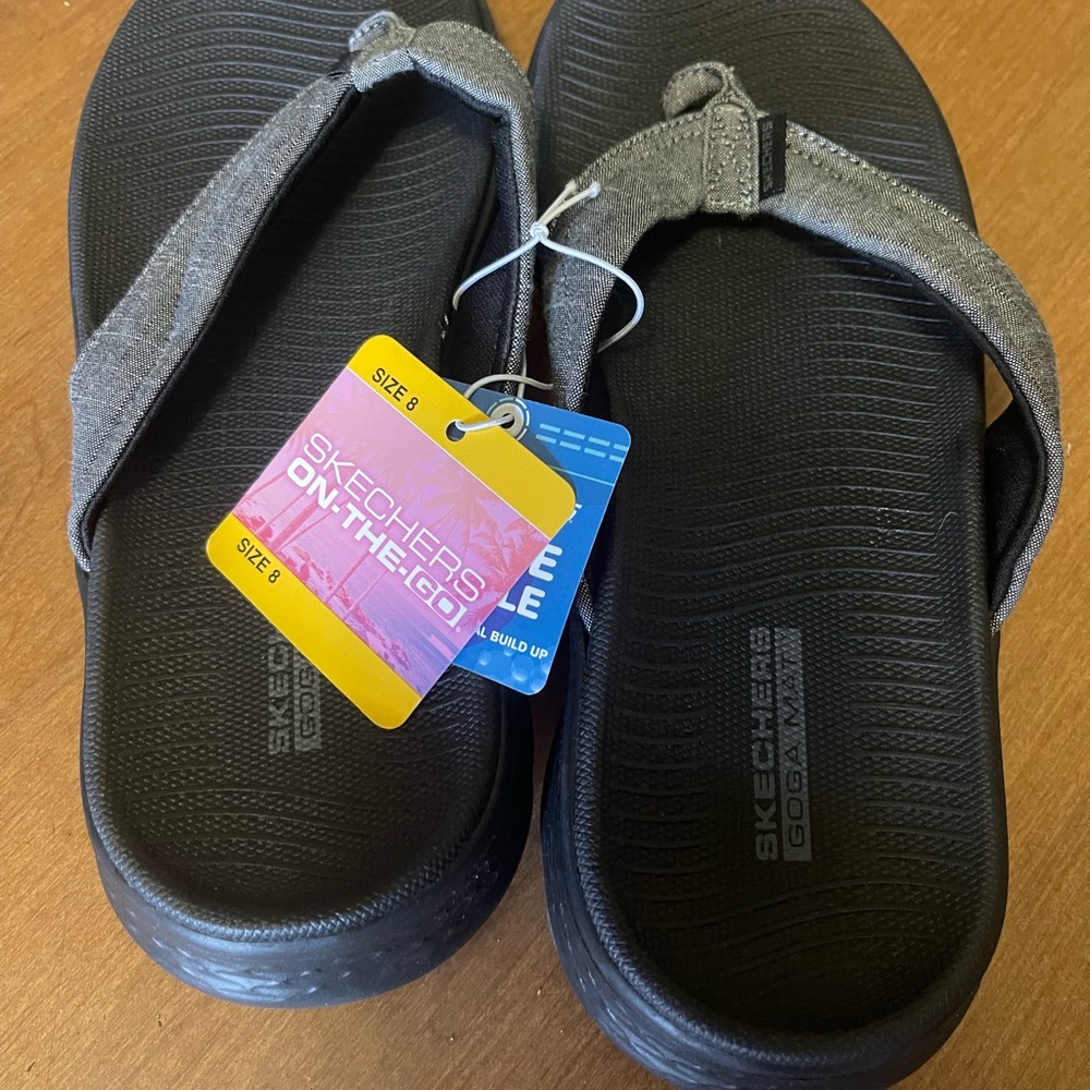 Skechers Black and Gray women’s Sandals
